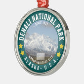 Denali National Park Alaska Since 1917 メタルオーナメント (左)