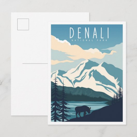 Denali National Park Alaska USA Travel  ポストカード (正面/裏面)