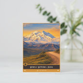 Denali National Park | Alaska Vintage Postcard ポストカード (スタンド正面)
