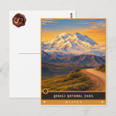Denali National Park | Alaska Vintage Postcard ポストカード (正面/裏面)
