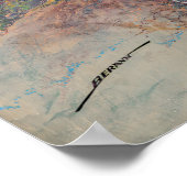 Denali National Park Landscape Painting ポスター (角)