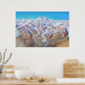 Denali National Park Landscape Painting ポスター (キッチン)