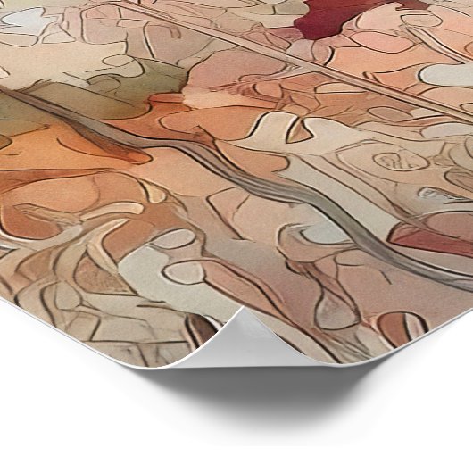 Denali National Park Watercolor ポスター (角)