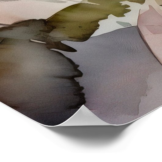 Denali National Park Watercolor ポスター (角)