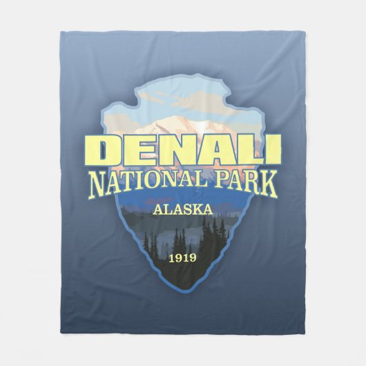 Denali NP （矢印） フリースブランケット (正面)