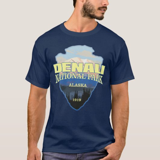 Denali NP （矢印） Tシャツ (正面)