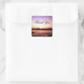 Denali Sunset Photo Thank You スクエアシール (バッグ)
