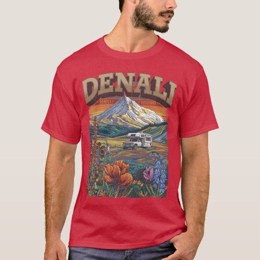 Denali Vibes Denali mountain Mt Denali Great Denal Tシャツ (正面)
