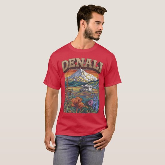 Denali Vibes Denali mountain Mt Denali Great Denal Tシャツ (正面フル)