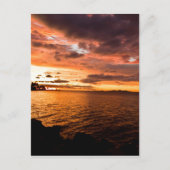 Denaruの島の日没、フィージー ポストカード (正面)