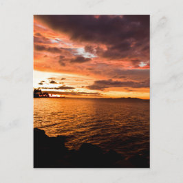 Denaruの島の日没、フィージー ポストカード