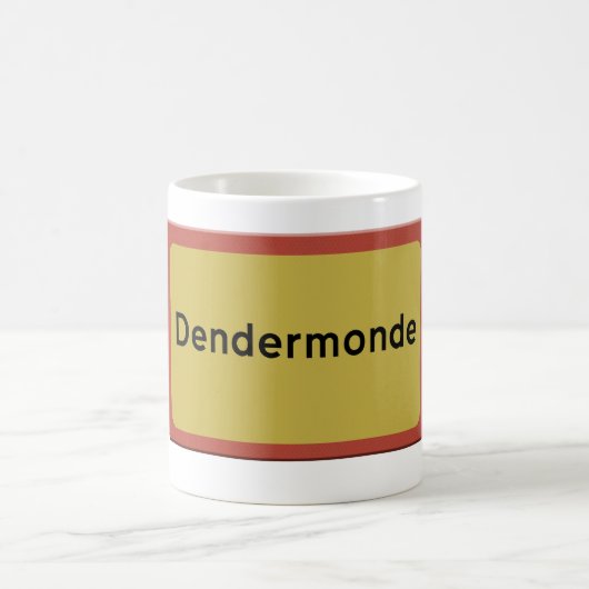 Dendermonde stadsnaambord コーヒーマグカップ (中央)