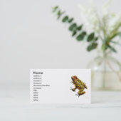 Dendrobatesの毒カエルのプロフィールカード 名刺 (スタンド正面)