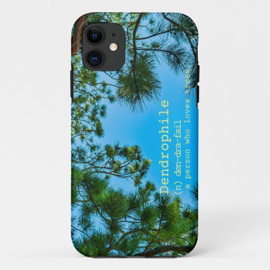 "Dendrophile"の意味 カスタムテキストカラー Case-Mate iPhoneケース (裏面)