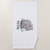 DENGアロモーンドデザインTシャツ ビーチタオル (正面)