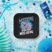 DENGモー HippoがDENGに乗モーる ペーパープレート (パーティー)