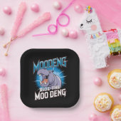 DENGモー HippoがDENGに乗モーる ペーパープレート (パーティー)