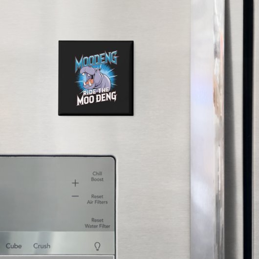 DENGモー HippoがDENGに乗モーる マグネット (インサイチュ (冷蔵庫))