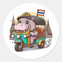Deng's Tuk-モーTuk Adventureのステッカー ラウンドシール