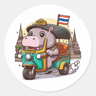 Deng's Tuk-モーTuk Adventureのステッカー ラウンドシール