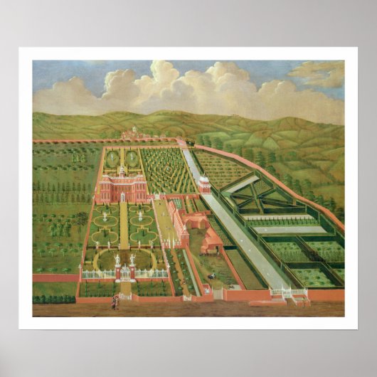 Denham Place, Buckinghamshire, c.1695 (油オン・カノフ) ポスター (正面)
