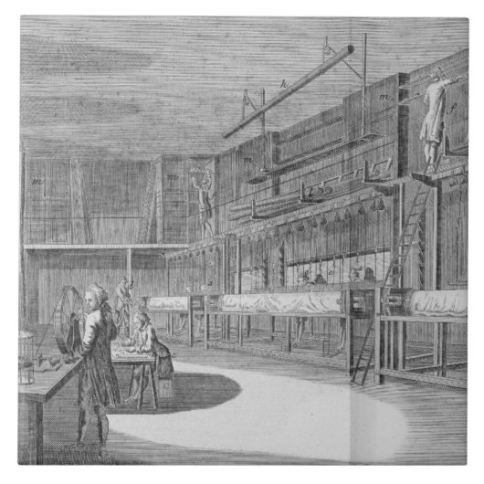 Deni著作の「百科事典」からのGobelinの研修会、 タイル (正面)