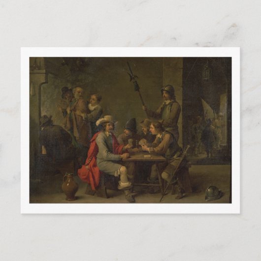 Denial of St. Peter, 1646 (キャンバス上の油) ポストカード (正面)