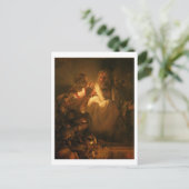 Denial of St. Peter, 1660 (キャンバス上の油) ポストカード (スタンド正面)