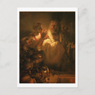 Denial of St. Peter, 1660 (キャンバス上の油) ポストカード