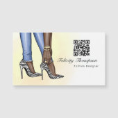 DenimおよびZebraファッションデザイナーQRコード (正面)