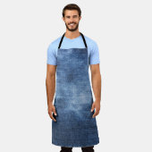 Denimテクスチャ：ファブリッ擦り切れたクバックグラウンド エプロン (着用した状態)