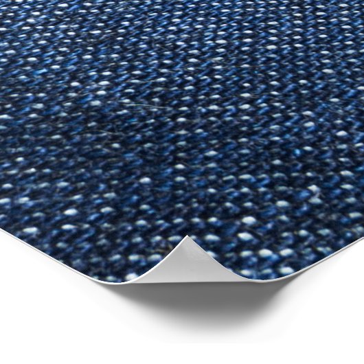 Denimテクスチャ:ファブリッ擦り切れたクバックグラウンド ポスター (角)