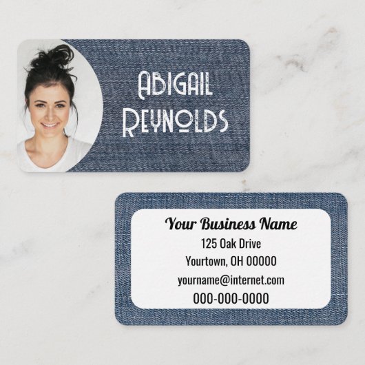 Denimフォトフレーム 名刺 (正面/裏面)