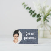 Denimフォトフレーム 名刺 (スタンド正面)