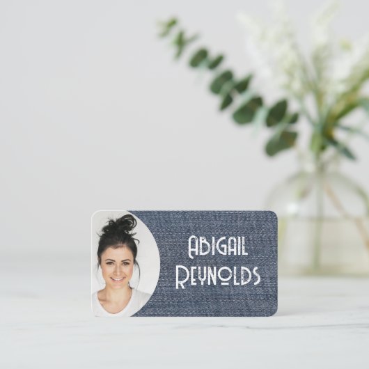 Denimフォトフレーム 名刺 (スタンド正面)