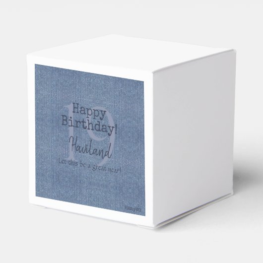 Denim見た目はパーソナライズ可能な好意ボックスHAMbyWG フェイバーボックス (裏面サイド)