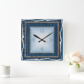 Denim スクエア壁時計 (ホーム)