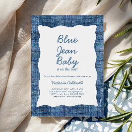 Denim A Blue Jean Baby Shower 招待状