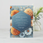 Denim Amber Autumn Wedding 招待状 (スタンド正面)