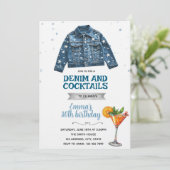 Denim and Cocktails party invitation 招待状 (スタンド正面)