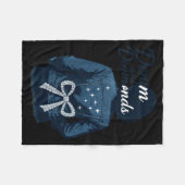 Denim And Diamonds Bow Ladies Girls Jeans Women  フリースブランケット (正面(横))