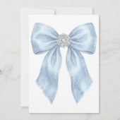 Denim and Diamonds Elegant Arch Watercolor Bow 招待状 (裏面)