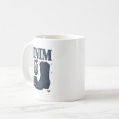 Denim And Diamonds Western Fashion Boots Bling Rod コーヒーマグカップ (正面左)