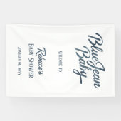 Denim Bear Clothesline Boy Blue Jean Baby Shower 横断幕 (横)