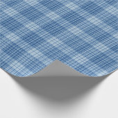 Denim Blue Classic Plaid ラッピングペーパー (角)