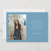 Denim Blue Graduate She Believed Multi Photo 案内状 (裏面)