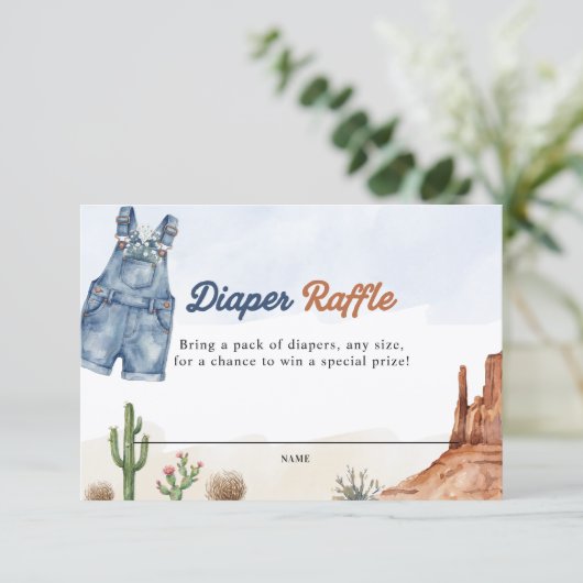 Denim Blue Jean Diaper Raffle Card  エンクロージャーカード (スタンド正面)