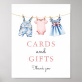 Denim Blue Jean Girl Cards and Gifts Poster ポスター (正面)