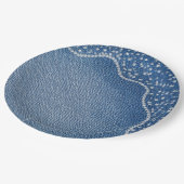 Denim Blue Jeans Diamond ペーパープレート (アングル)