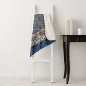 Denim blue jeans fabric frame. Bleached denim fabr シェルパブランケット (インサイチュ)